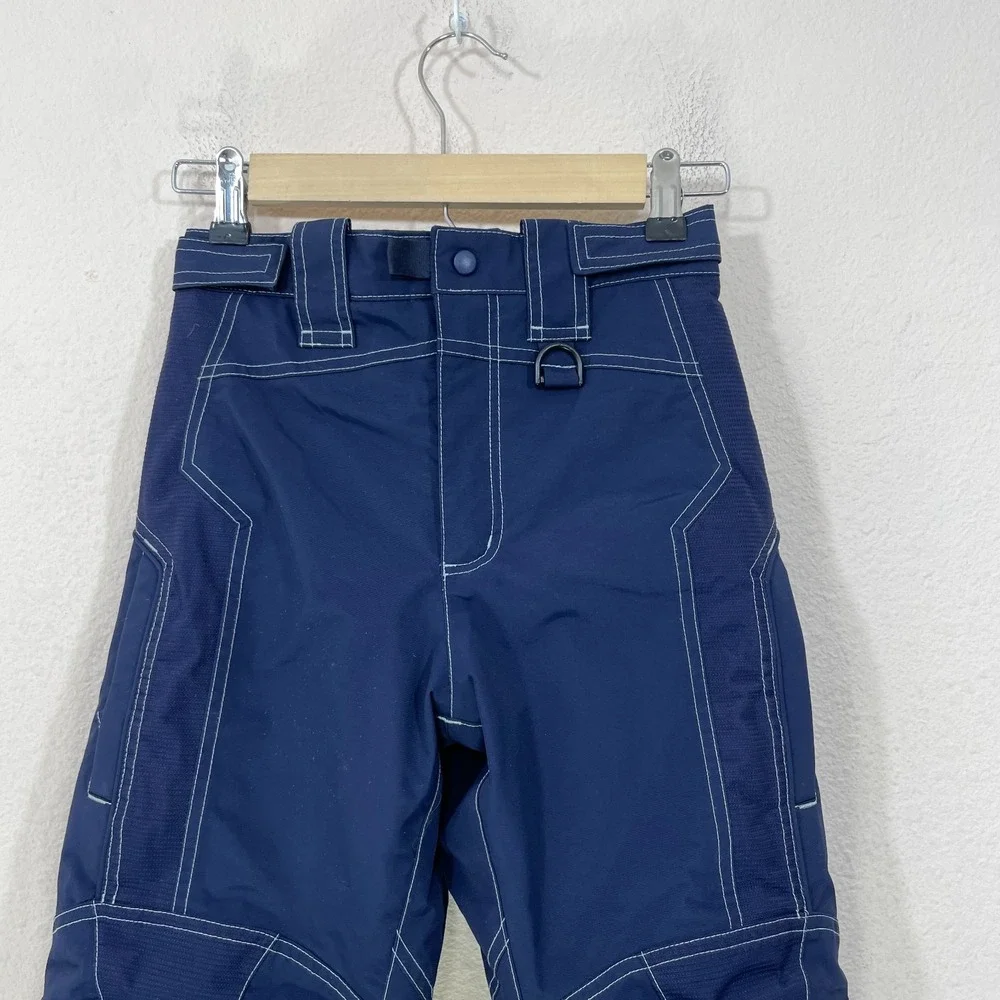 LL‎ Bean Snow Pants Kids Size 10 Insulated Ski Outdoor Nylon Blue Adjustable